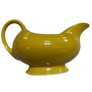 Vintage Homer Laughlin Fiesta Ware Yellow Gravy Boat Dish